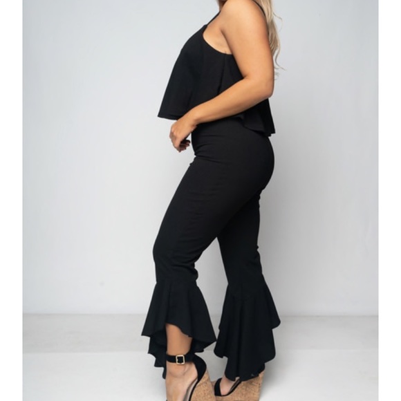 ❤️LAST NEW PLUS Black Ruffle Jumpsuit - Picture 7 of 7